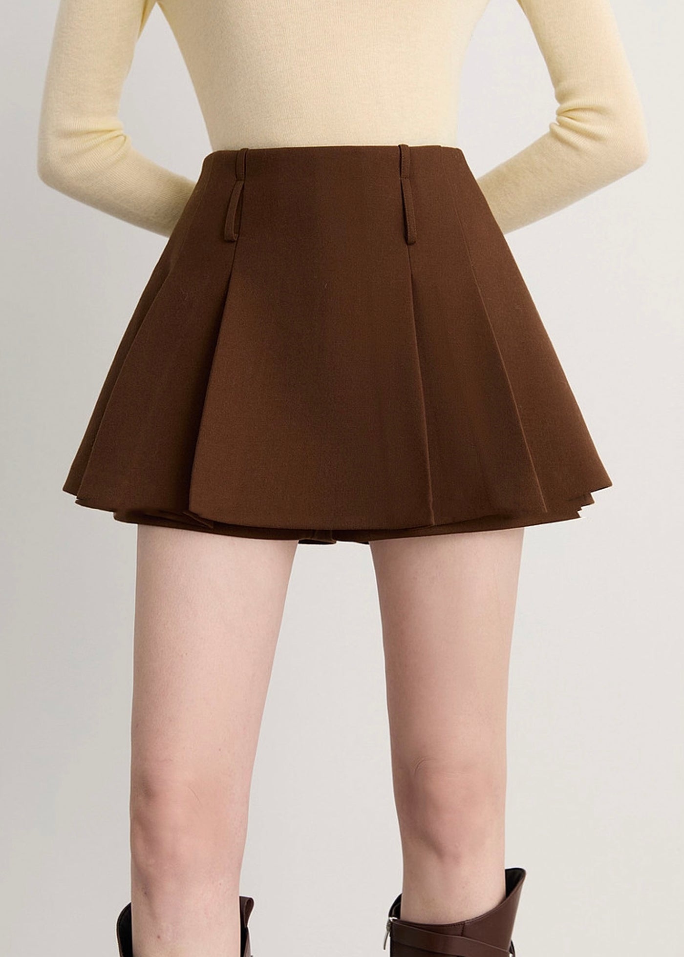 Aラインプリーツミニスカート
