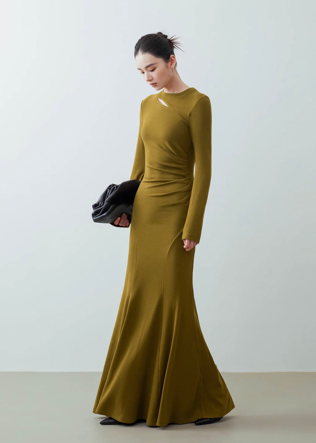 N.FRAME/エヌフレーム】デコルテオープンニットマーメードワンピース