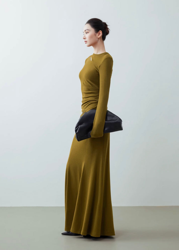 N.FRAME/エヌフレーム】デコルテオープンニットマーメードワンピース