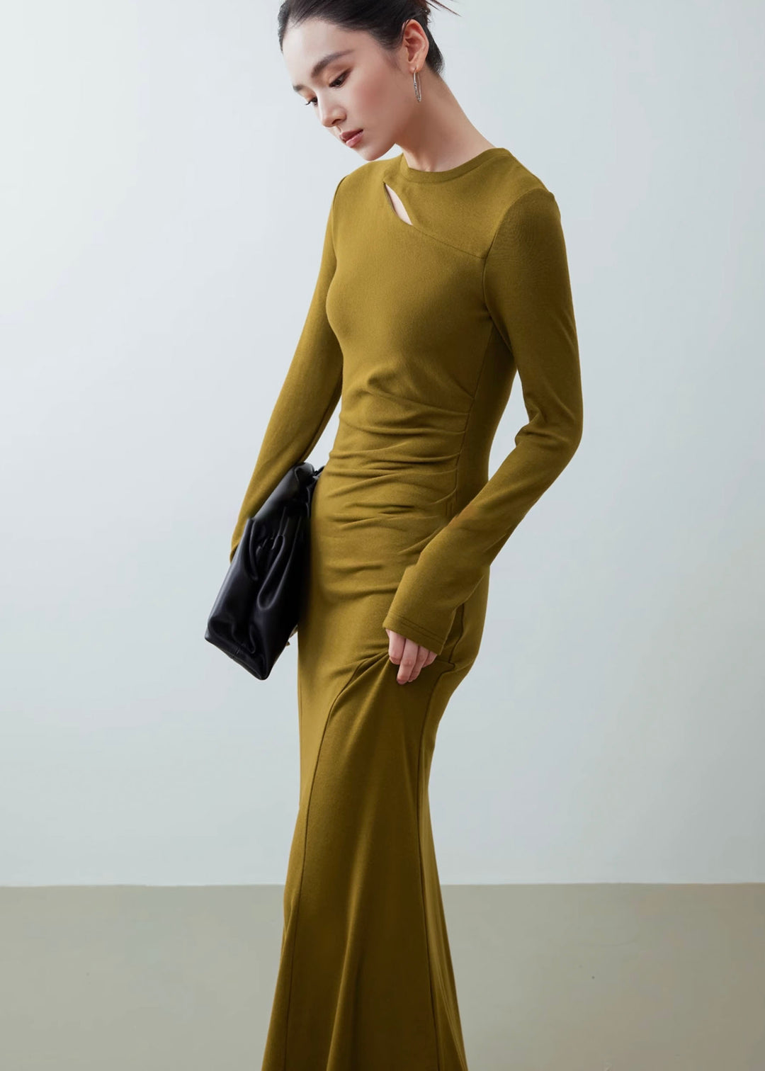 N.FRAME/エヌフレーム】デコルテオープンニットマーメードワンピース