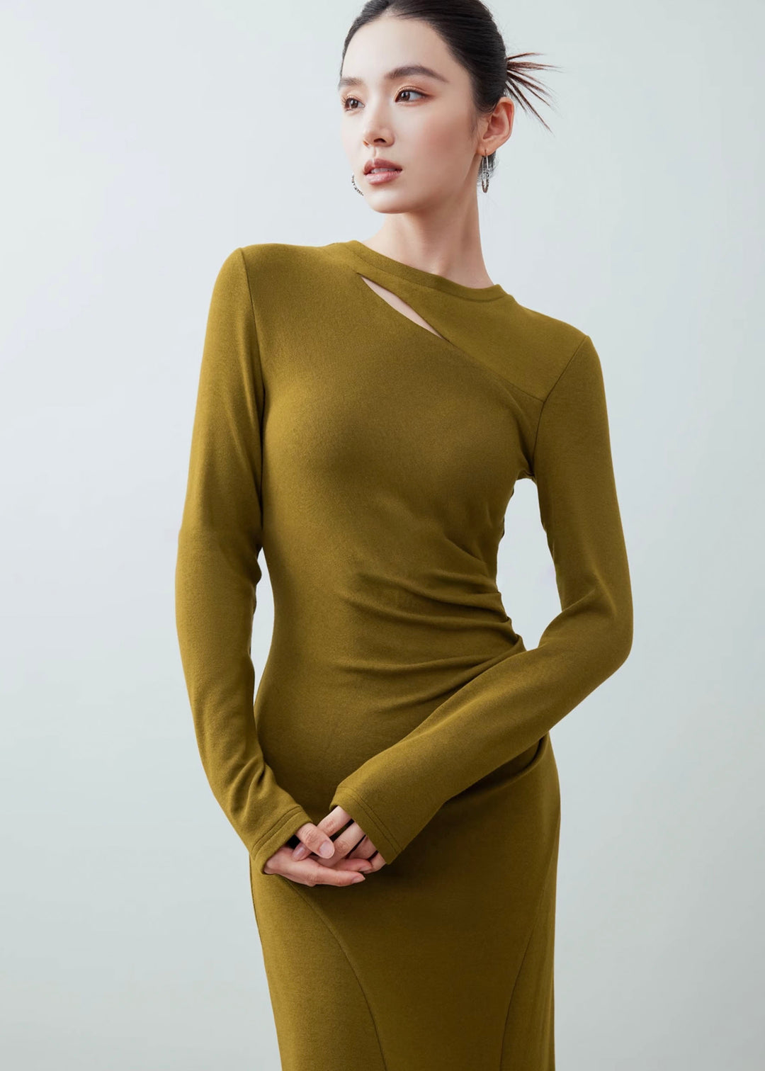 N.FRAME/エヌフレーム】デコルテオープンニットマーメードワンピース