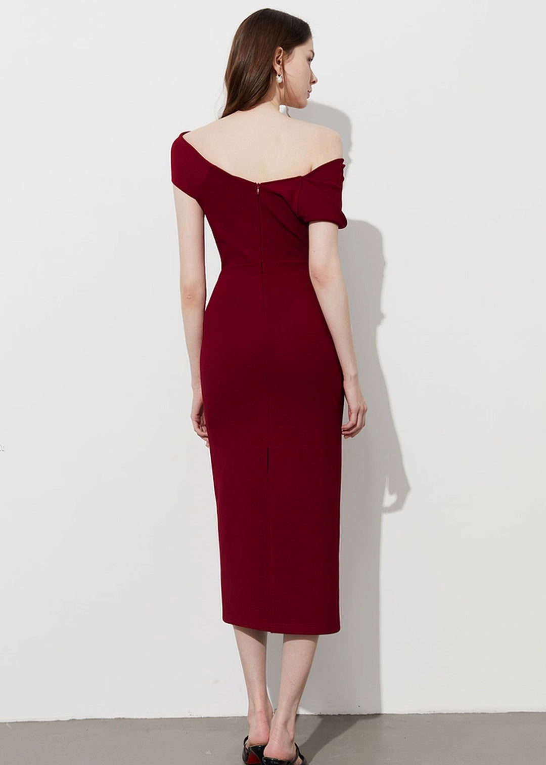 N.FRAME/エヌフレーム】エレガントワンショルダーギャザードレス – N FRAME