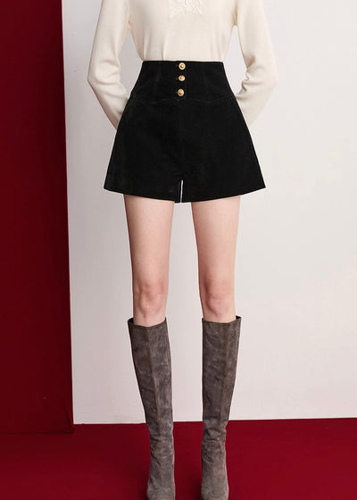 ハイウエストベルベットショートパンツ