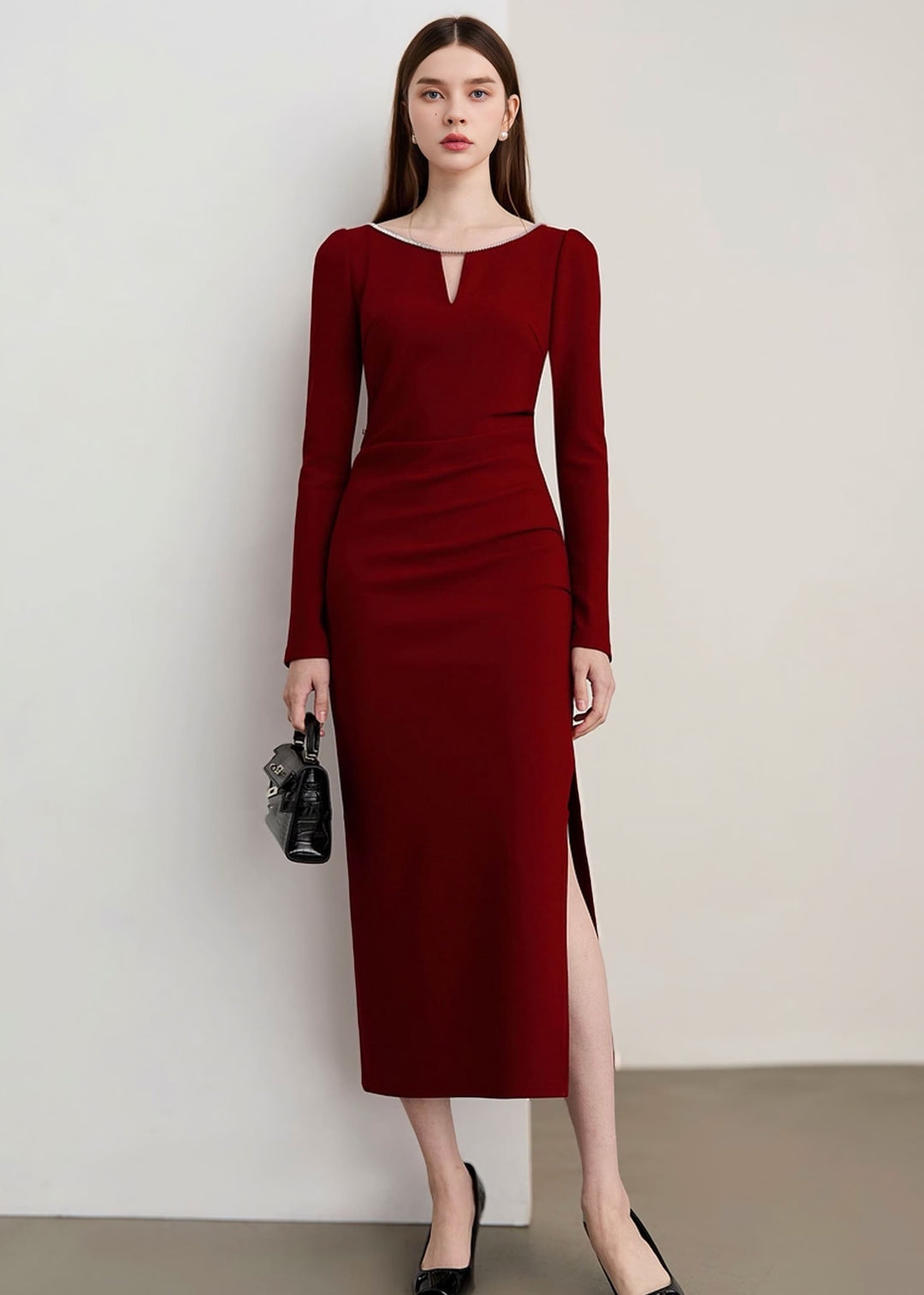 N.FRAME/エヌフレーム】ボルドービジューラインドレス – N FRAME