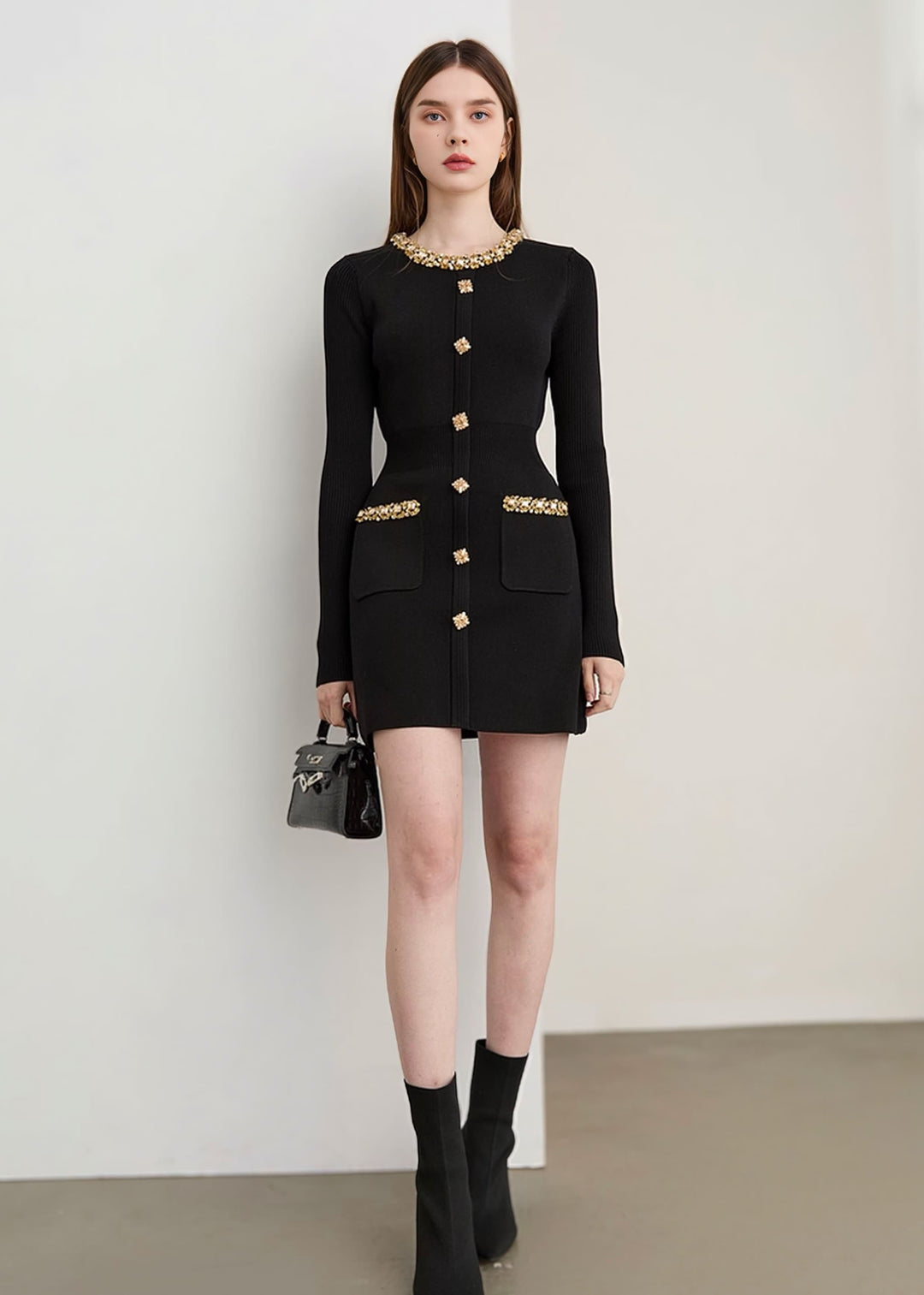 N.FRAME/エヌフレーム】ゴールドビジューエレガンスドレス – N FRAME