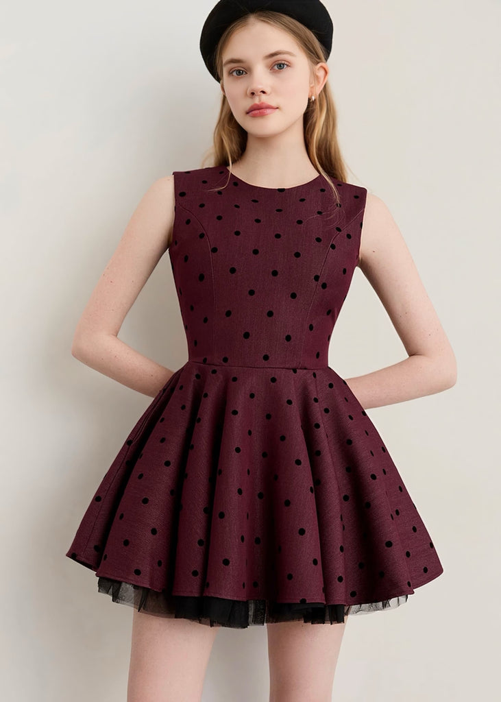 N.FRAME/エヌフレーム】ドットチュールミニドレス – N FRAME