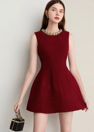 ツイードタックミニドレス