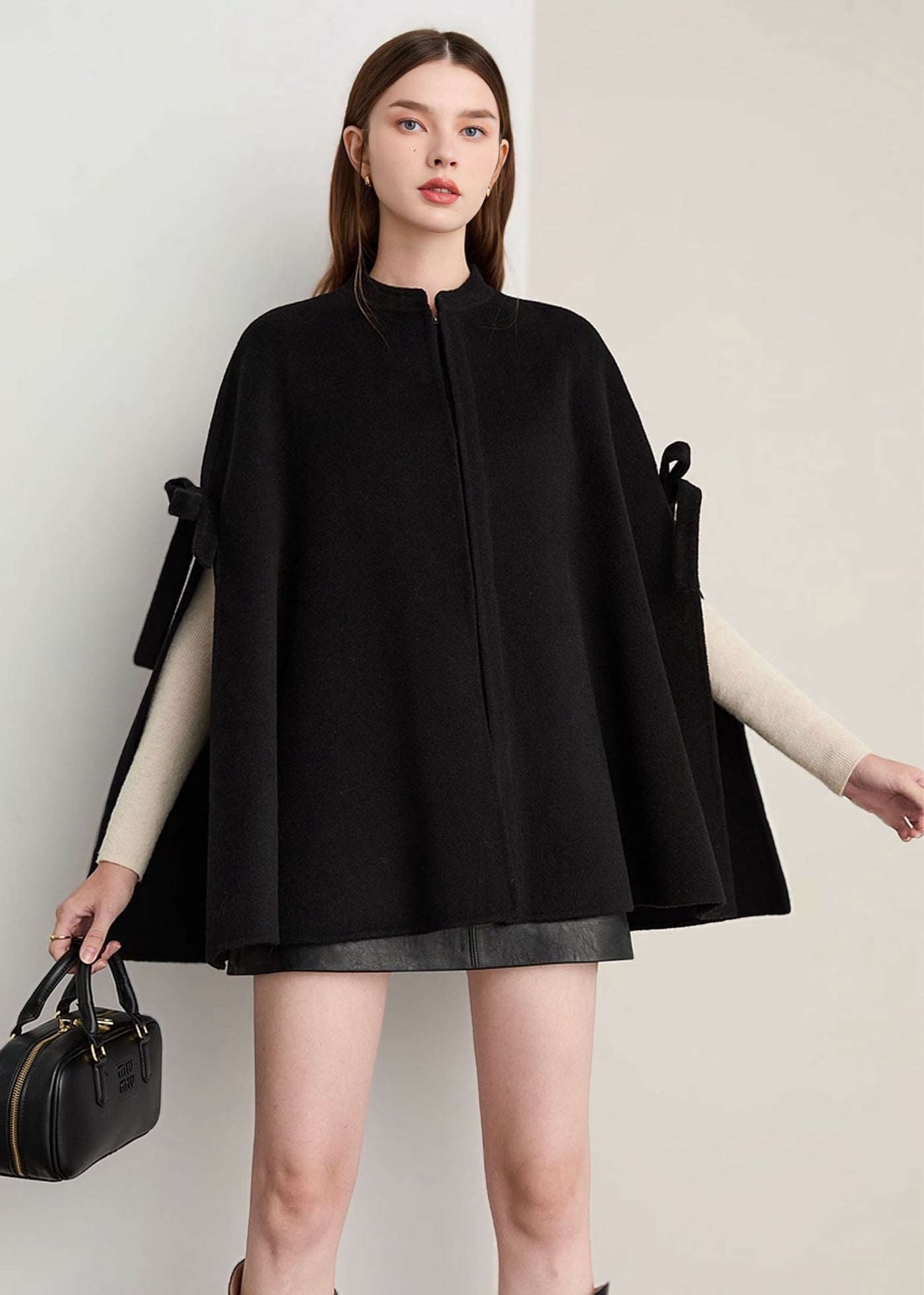 リボンスリーブケープコート