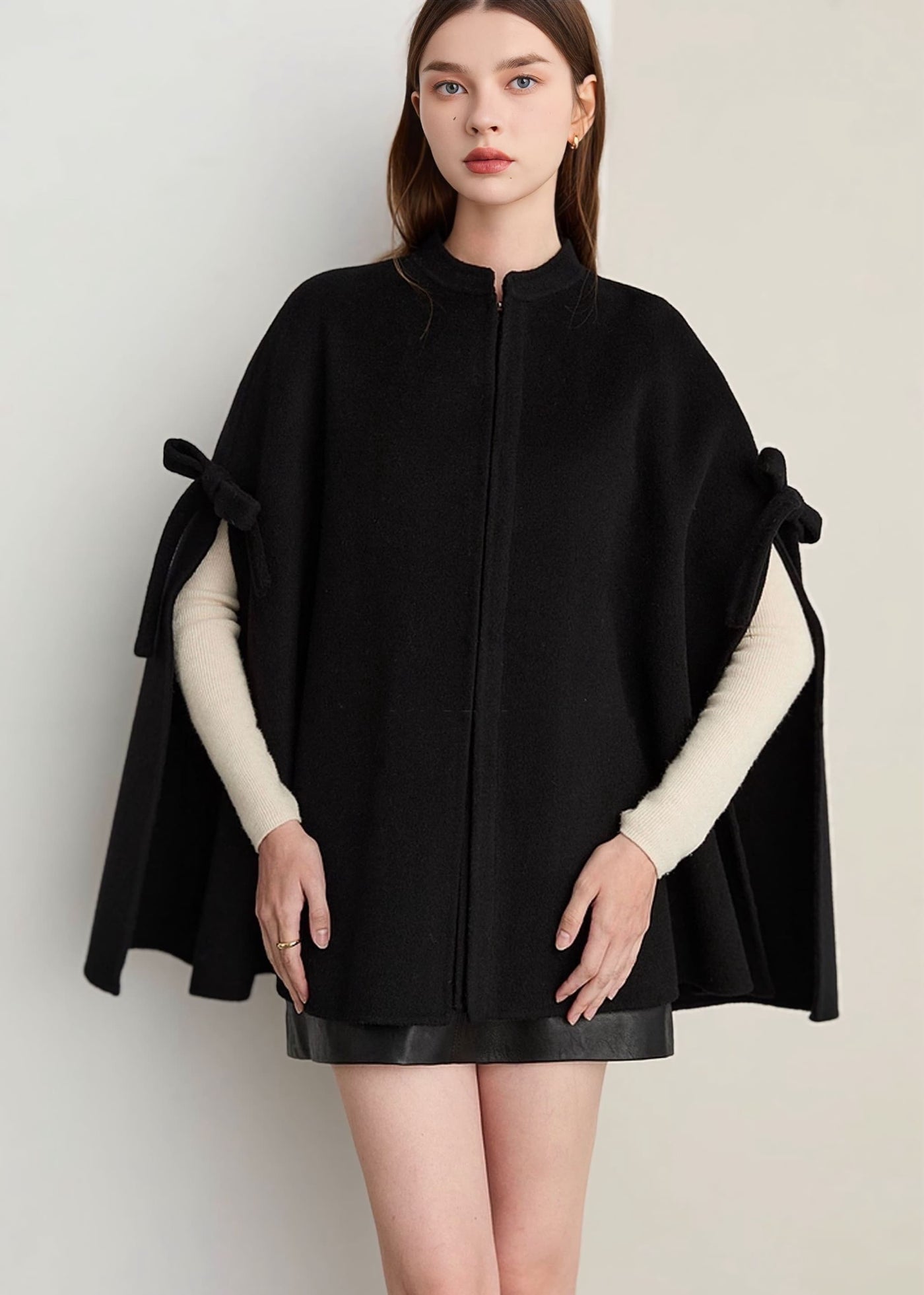 リボンスリーブケープコート