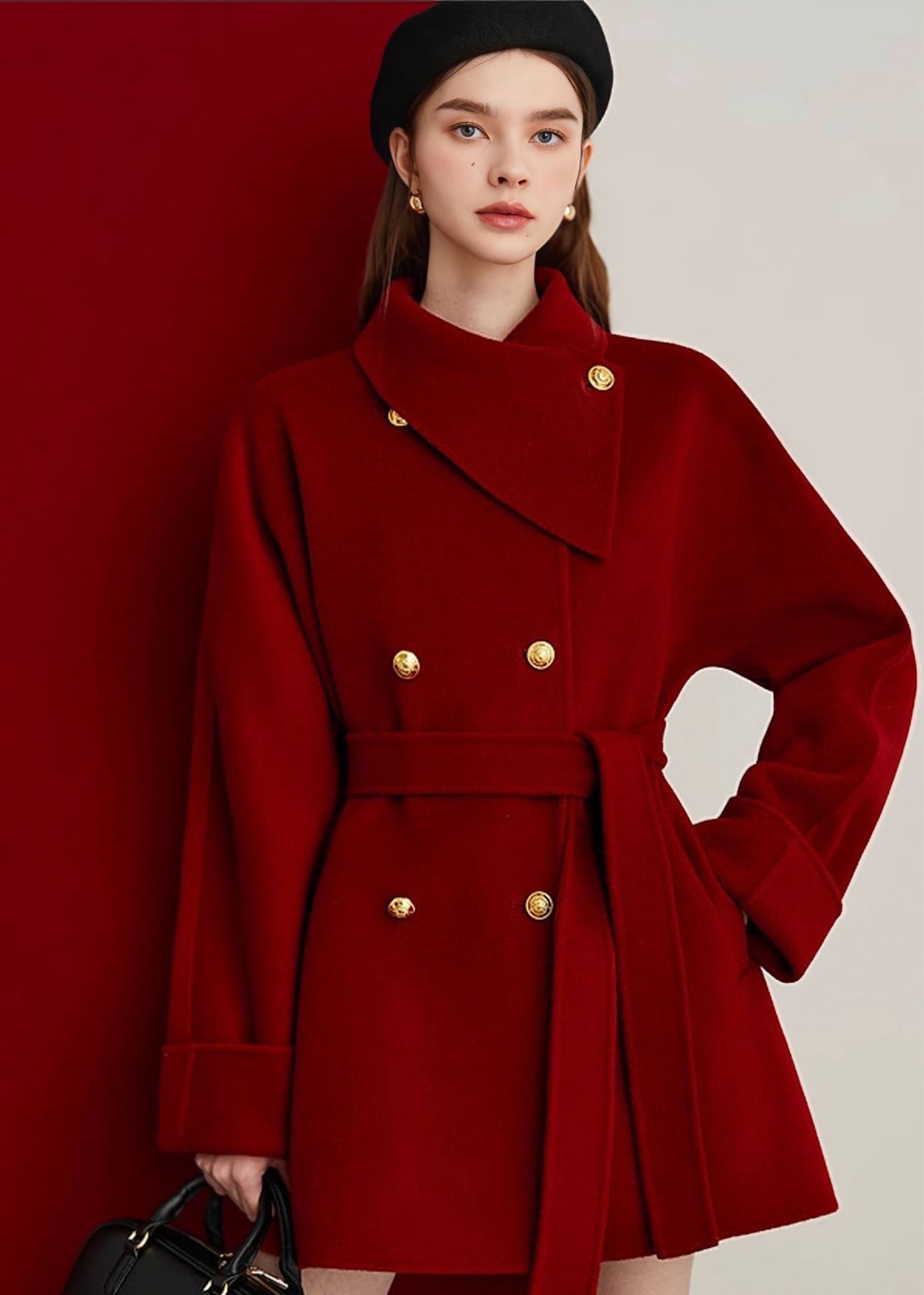 ルーズスヌードウールジャケット