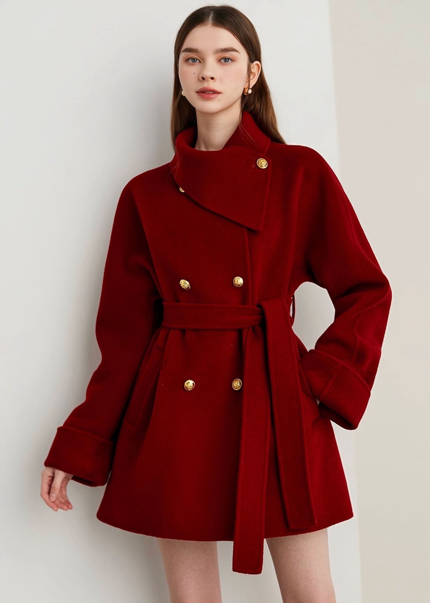 ルーズスヌードウールジャケット