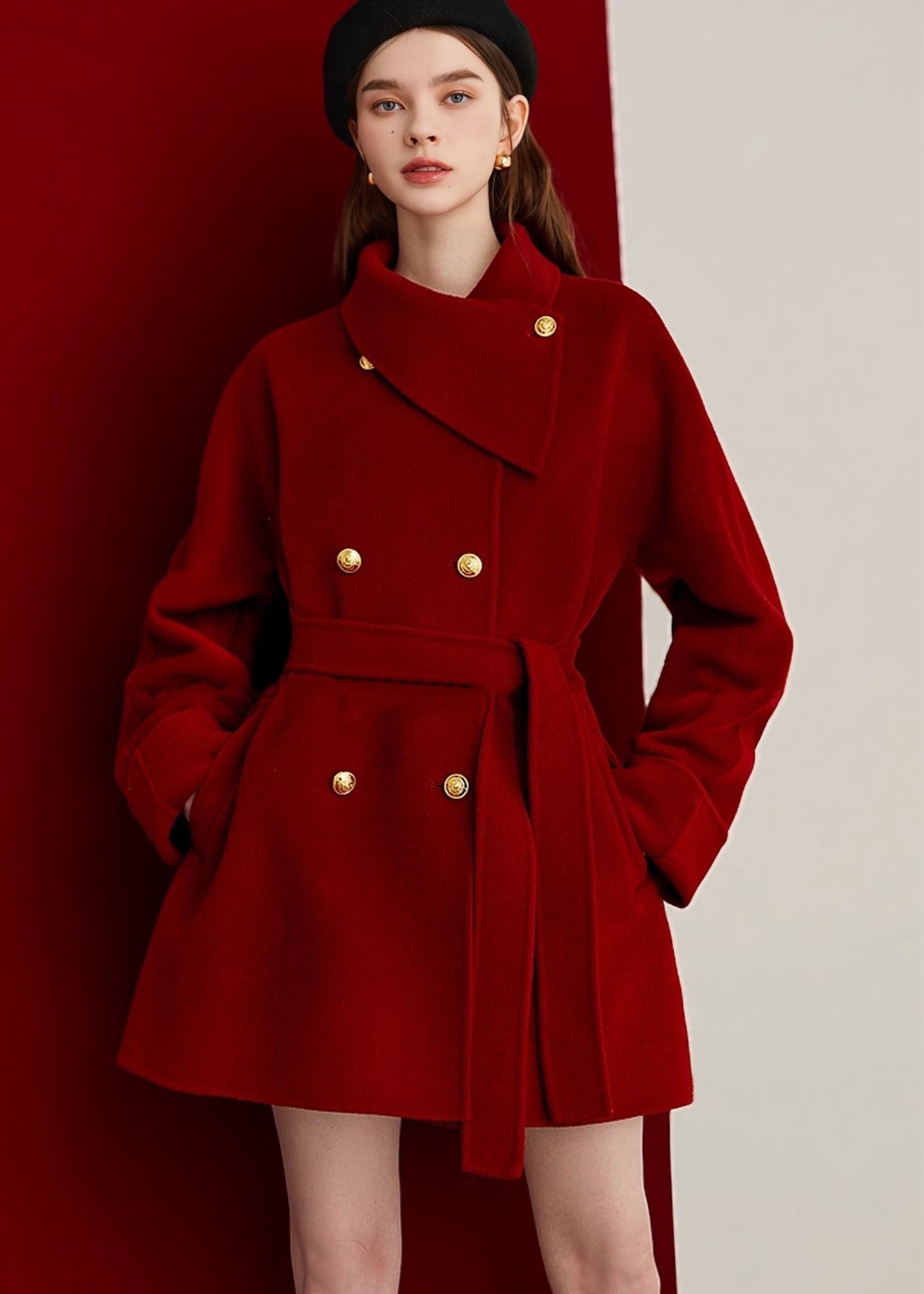 ルーズスヌードウールジャケット