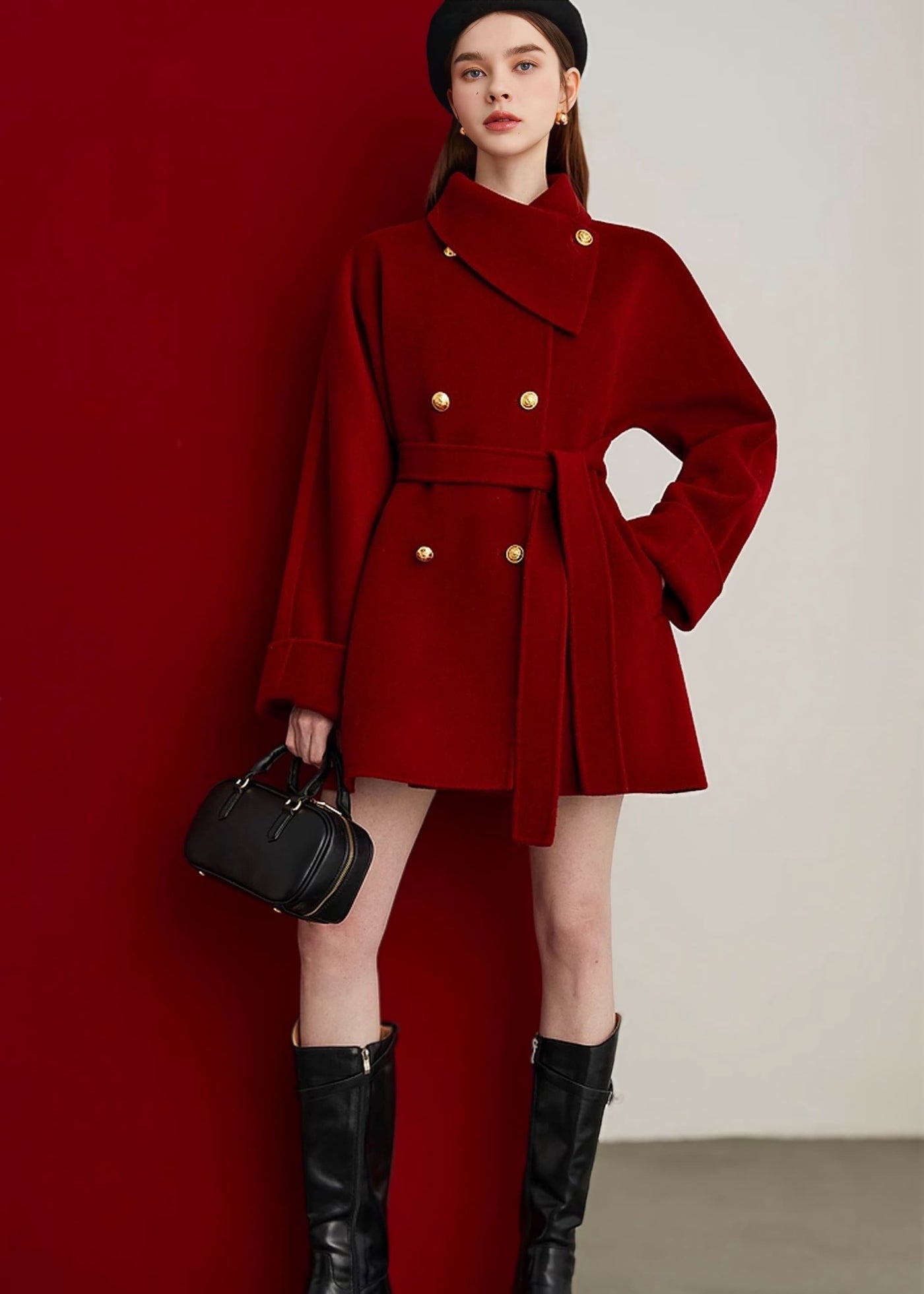 ルーズスヌードウールジャケット