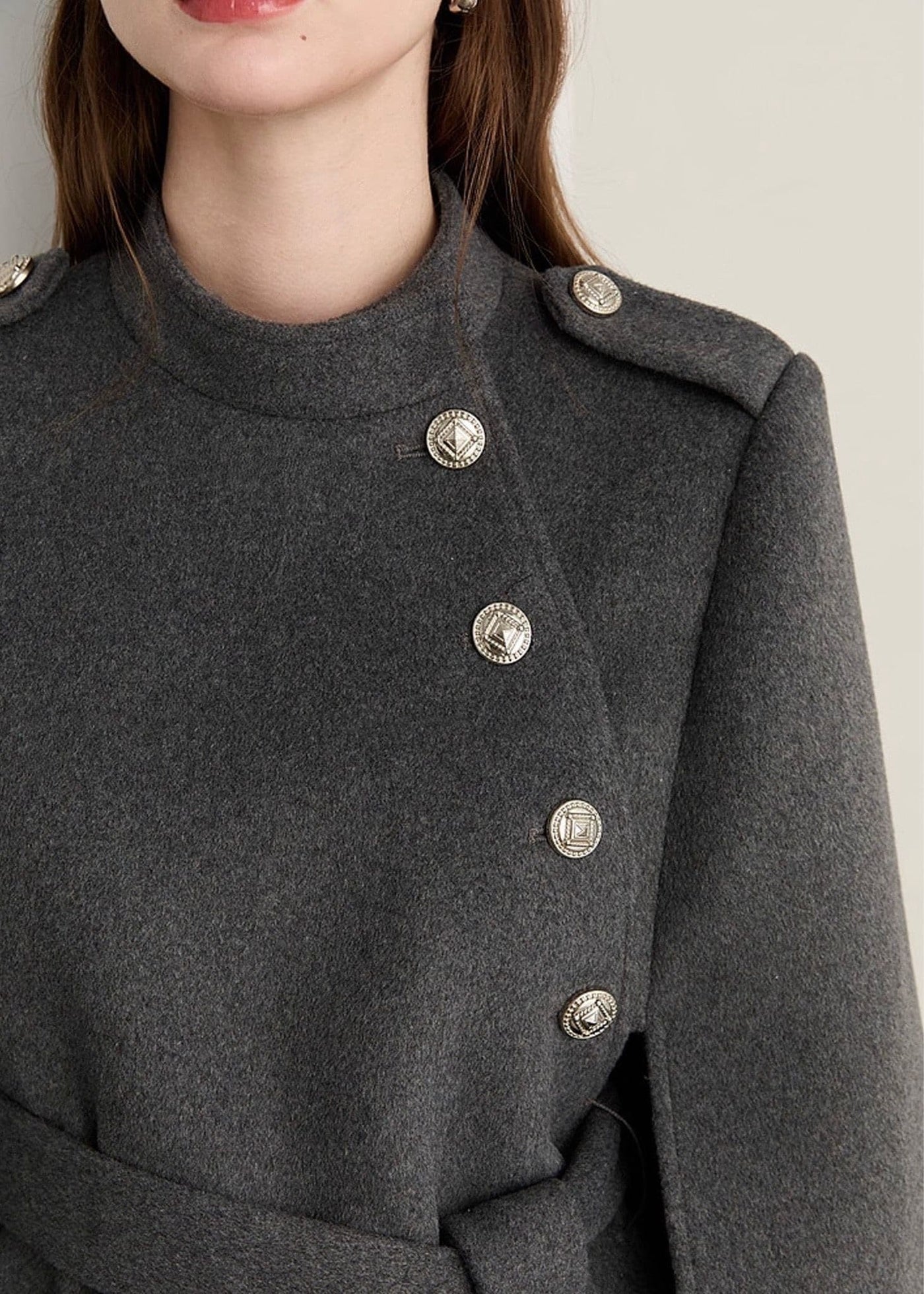 ブリティッシュスタイルウールケープコート