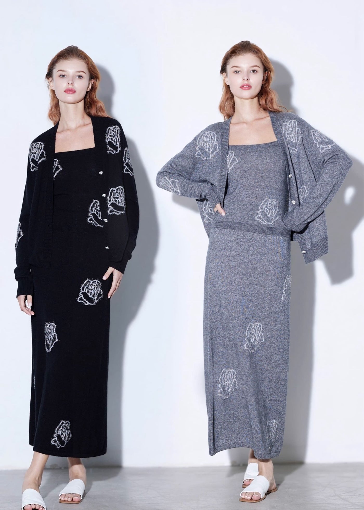 ローズニットキャミソールワンピース