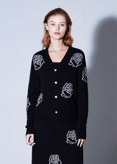 ローズニットカーディガン