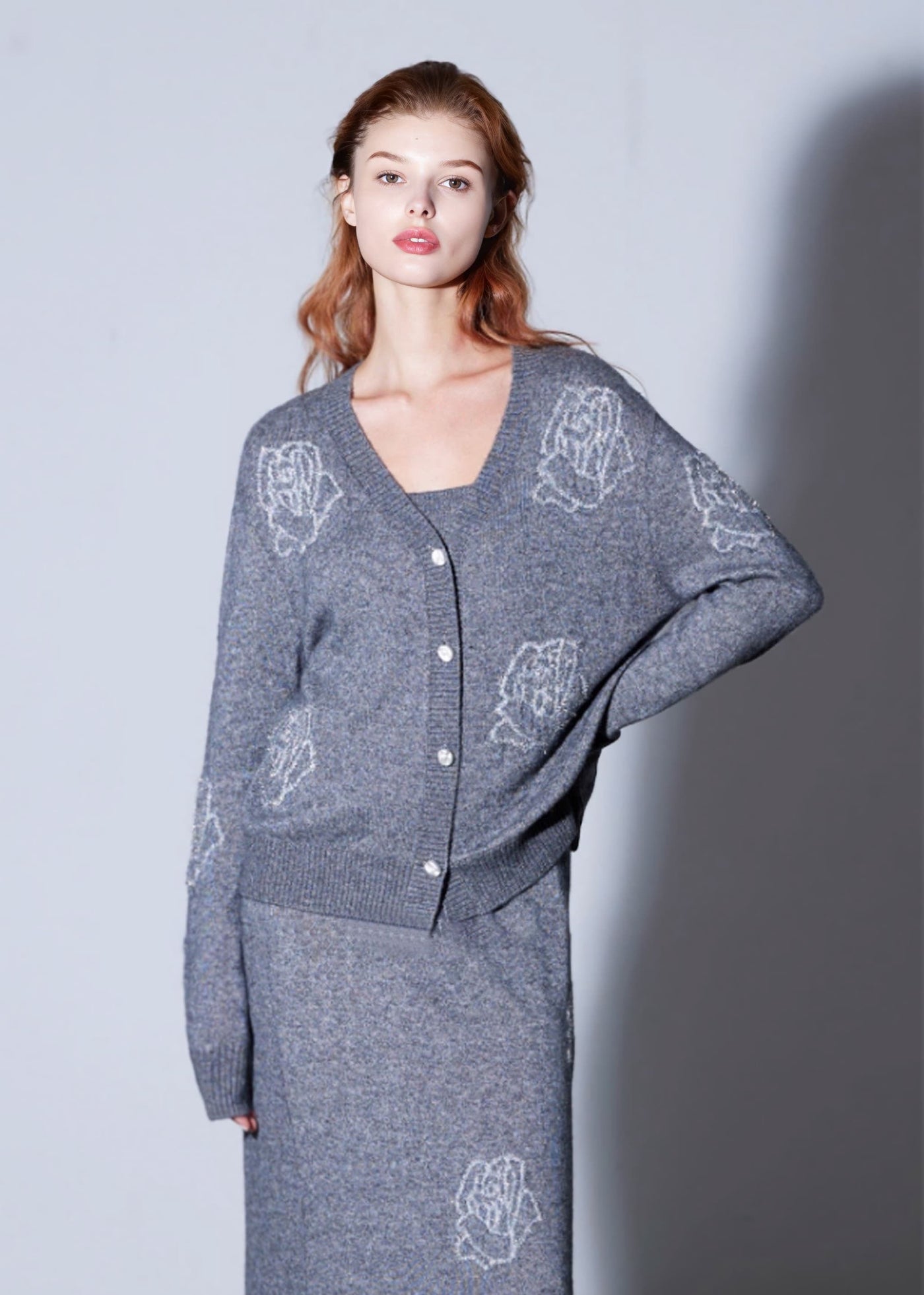 ローズニットカーディガン