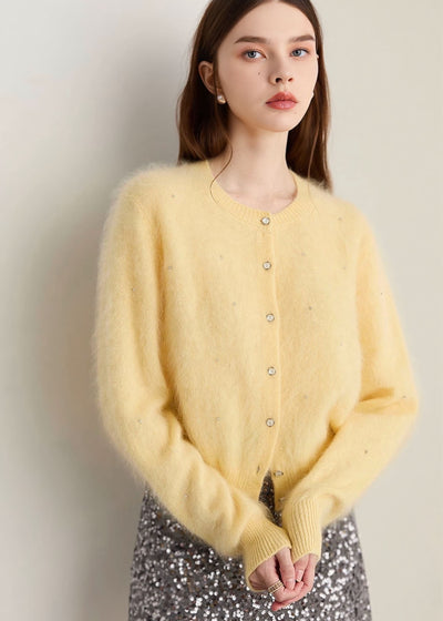 ビジュードットシープウールカーディガン