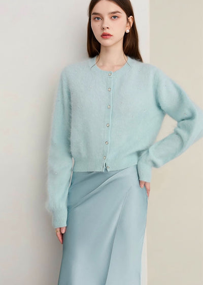 ビジュードットシープウールカーディガン