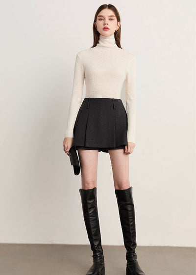 Aラインプリーツミニスカート