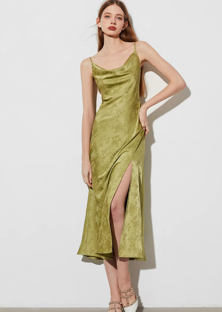 N.FRAME/エヌフレーム】スリット入りジャガードフラワーキャミ 