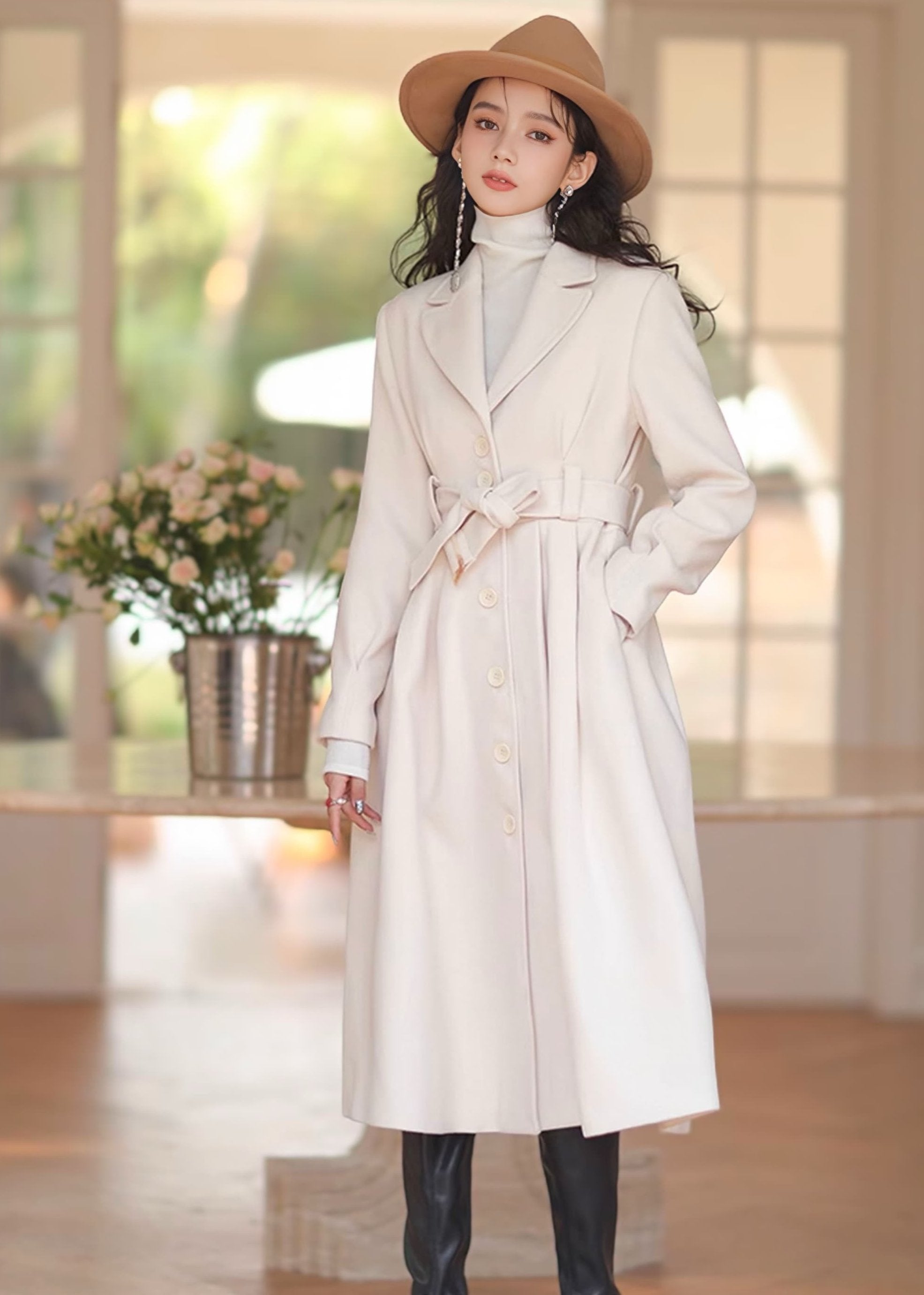 ELNIQUE】フィットアンドフレアロングコート – N FRAME