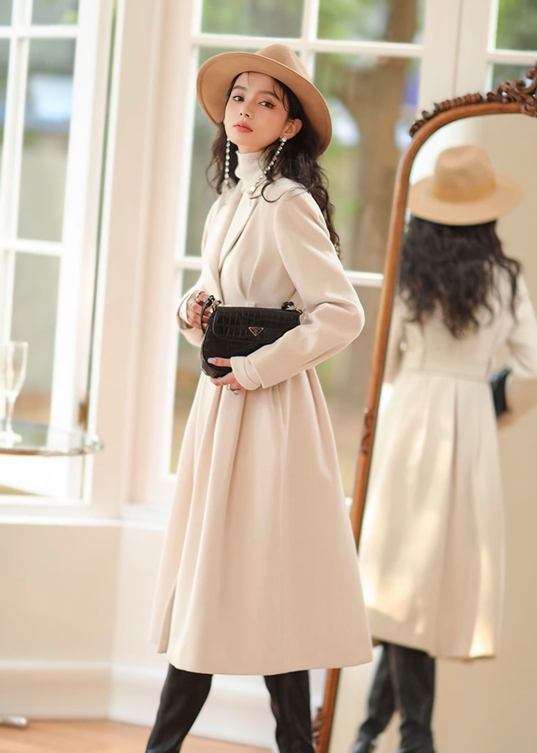 ELNIQUE】フィットアンドフレアロングコート – N FRAME