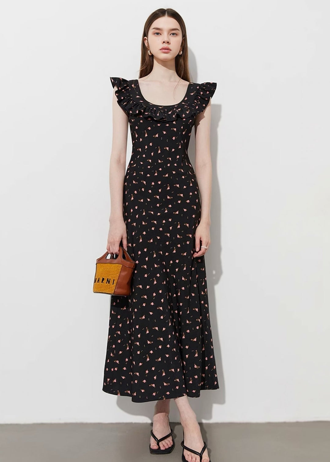 美品♡公式完売品 N.FRAME シャーリングフレアロングドレス M マキシ丈 N.FRAME] Long Dress Collection – N FRAME